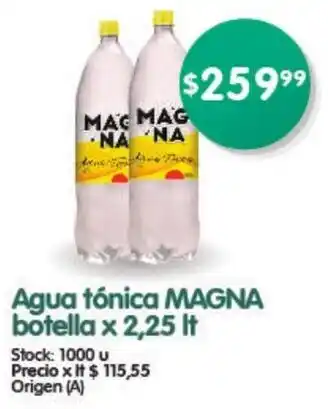 Supermercados Buenos Días Agua Tónica MAGNA botella x 2,25lt oferta