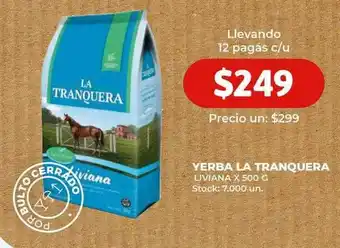 Super MAMI Yerba la tranquera liviana oferta
