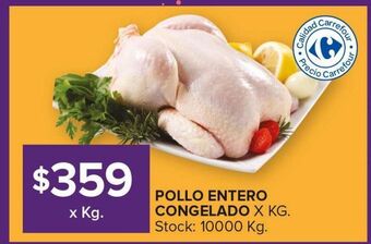 Carrefour Maxi Pollo entero congelado x kg oferta