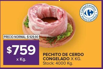 Carrefour Maxi Pechito de cerdo congelado x kg oferta