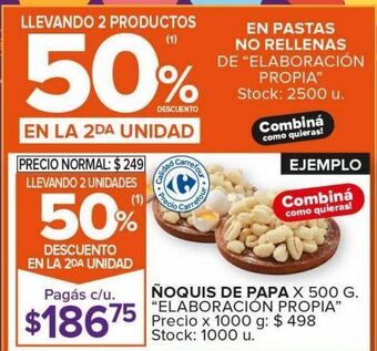 Carrefour Maxi Ñoquis de papa x 500g oferta
