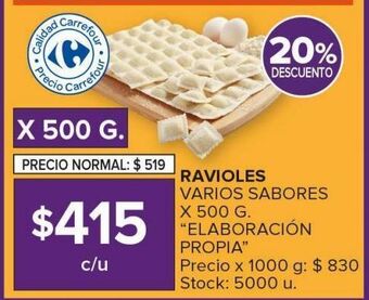 Carrefour Maxi Ravioles x 500g oferta