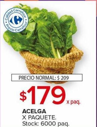 Carrefour Maxi Acelga x paquete oferta