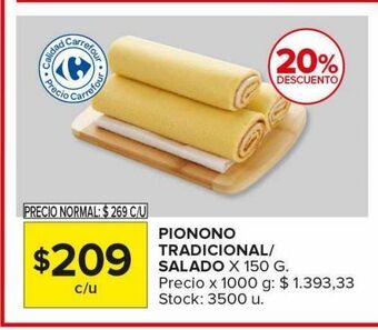 Carrefour Maxi Pionono tradicional/salado x 150g oferta