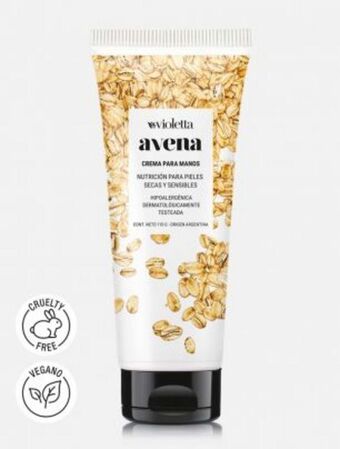 Crema para manos piel seca y sensible avena