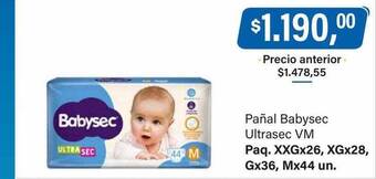 Supermercados Damesco Pañal babysec ultrasec vm oferta