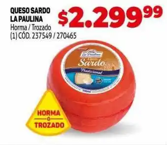 Makro Queso sardo la paulina oferta