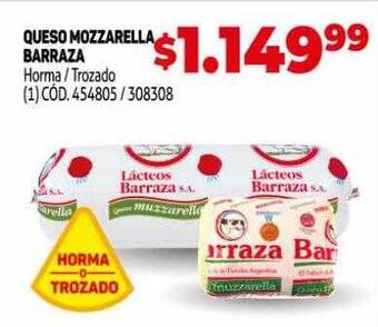 Makro Queso mozzarella barraza oferta