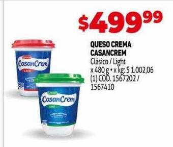 Makro Queso crema casancrem oferta