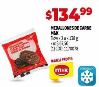 Makro Medallones de carne m&k oferta
