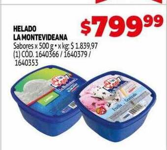 Makro Helado la montevideana oferta