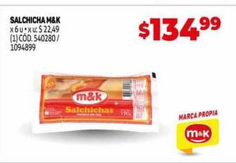 Makro Salchicha m&k oferta