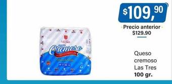 Supermercados Damesco Queso cremoso las tres oferta