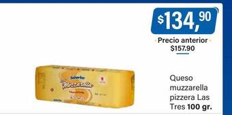 Supermercados Damesco Queso muzzarella pizzera las tres oferta