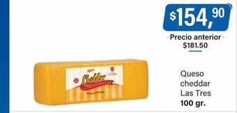 Supermercados Damesco Queso cheddar las tres oferta