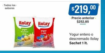 Supermercados Damesco Yogur entero o descremado ilolay oferta