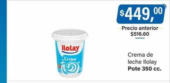 Supermercados Damesco Crema de leche ilolay oferta