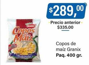 Supermercados Damesco Copos de maíz granix oferta