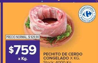 Carrefour Pechito de cerdo congelado oferta