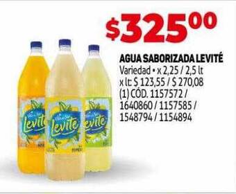 Makro Agua saborizada levité oferta