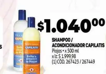 Makro Shampoo o acondicionador capilatis piojos oferta