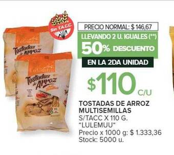 Carrefour Tostadas de arroz multisemillas oferta