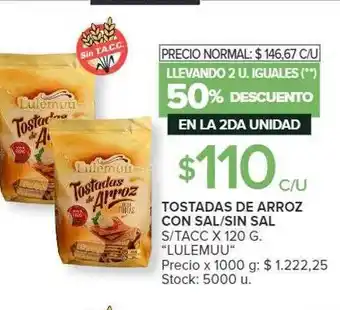 Carrefour Tostadas de arroz con sal o sin sal oferta