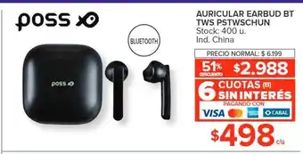Carrefour Poss auricular earbud bt tws pstwschun oferta