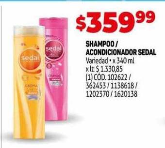 Makro Shampoo o acondicionador sedal oferta