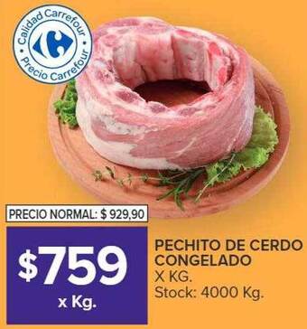 Carrefour Pechito de cerdo congelado oferta