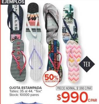 Carrefour Ojota estampada oferta