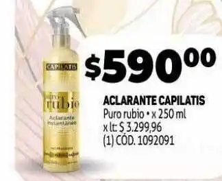 Makro Aclarante capilatis puro rubio oferta