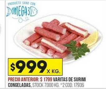 Coto Varitas de surimi congeladas oferta