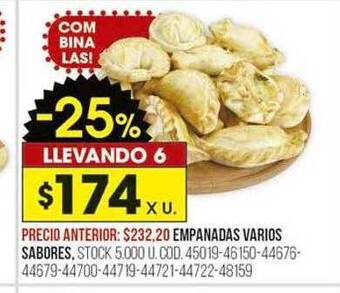 Coto Empanadas varios sabores oferta