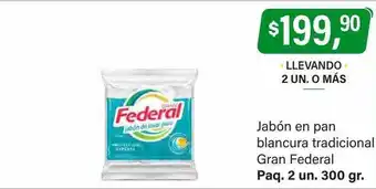 Supermercados Damesco Jabón en pan blancura tradicional gran federal oferta