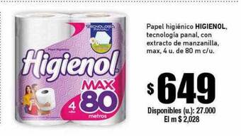 Cooperativa Obrera Papel higiénico higienol oferta