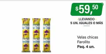 Supermercados Damesco Velas chicas farolito oferta