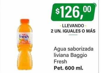 Supermercados Damesco Agua saborizada liviana baggio fresh oferta