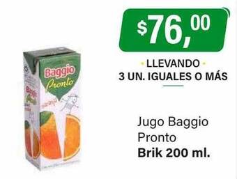 Supermercados Damesco Jugo baggio pronto oferta