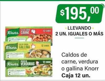 Supermercados Damesco Caldos de carne, verdura o gallina knorr oferta
