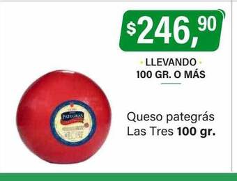 Supermercados Damesco Queso pategrás las tres oferta