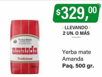 Supermercados Damesco Yerba mate amanda oferta