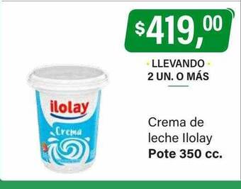 Supermercados Damesco Crema de leche ilolay oferta