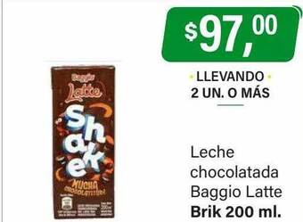 Supermercados Damesco Leche chocolatada baggio latte oferta