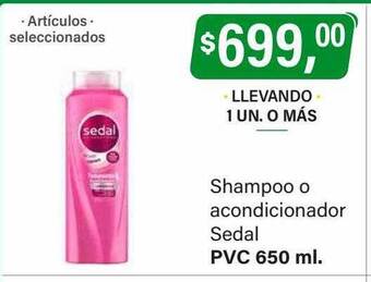 Supermercados Damesco Shampoo o acondicionador sedal oferta