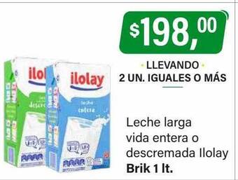Supermercados Damesco Leche larga vida entera o descremada ilolay oferta