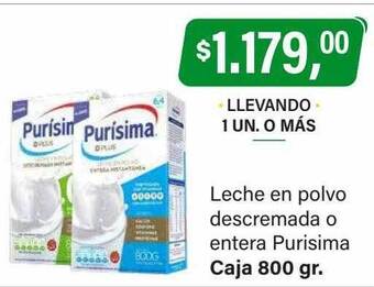 Supermercados Damesco Leche en polvo descremada o entera purisima oferta