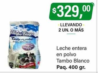 Supermercados Damesco Leche entera en polvo tambo blanco oferta