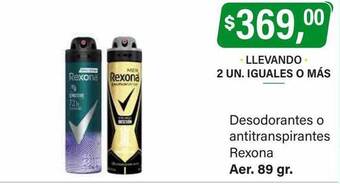 Supermercados Damesco Desodorantes o antitranspirantes rexona oferta