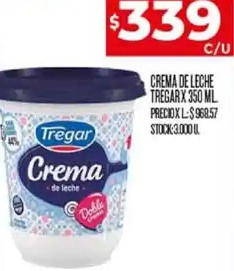 Supermercados DIA Crema de Leche Tregar 350ml oferta